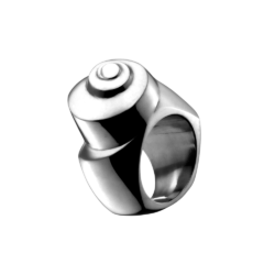 Snail ring silver