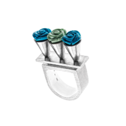 Ring silver, turquoise