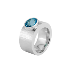 Ring silver, blue topaz