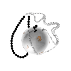 „Ball” jewelry-bag -silver, gold, onix
