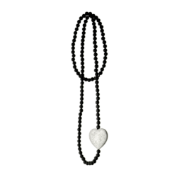 „Heart at heart” necklace silver, onix
